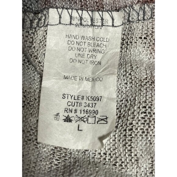 Ginger G Womens Open Front Cardigan Large Striped Knit Lightweight Duster - Picture 6 of 6